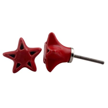 Red Star Ceramic Knob